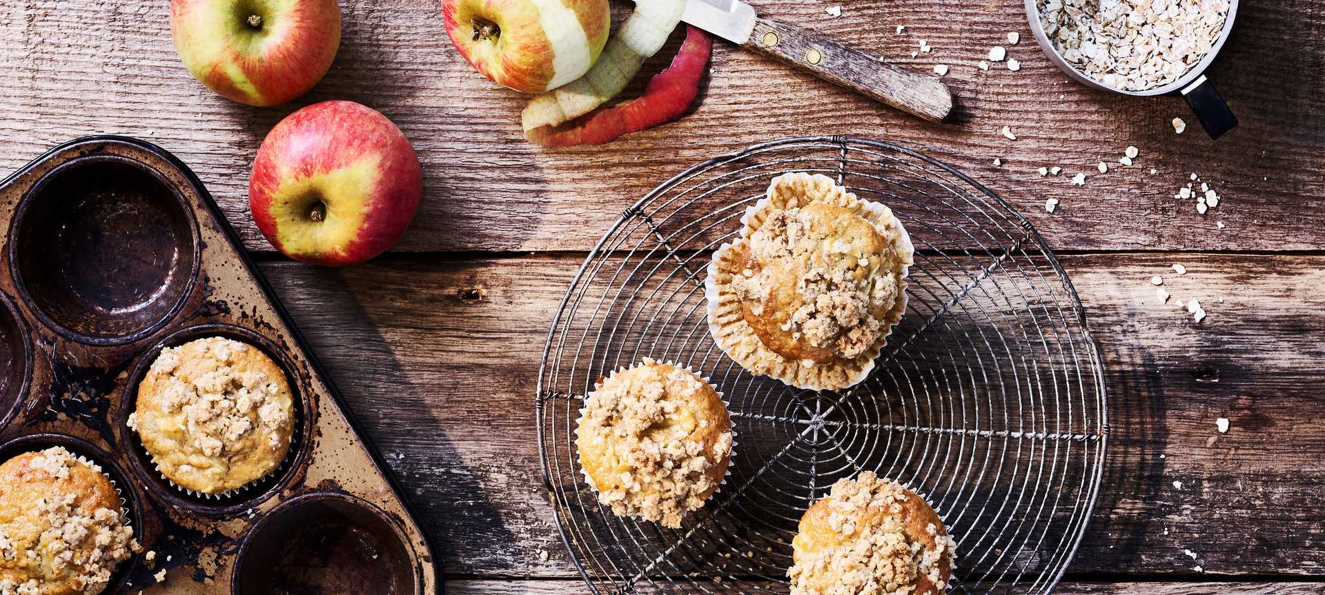 Rezeptbild für Saftige Apfel-Zimt-Hafer-Muffins